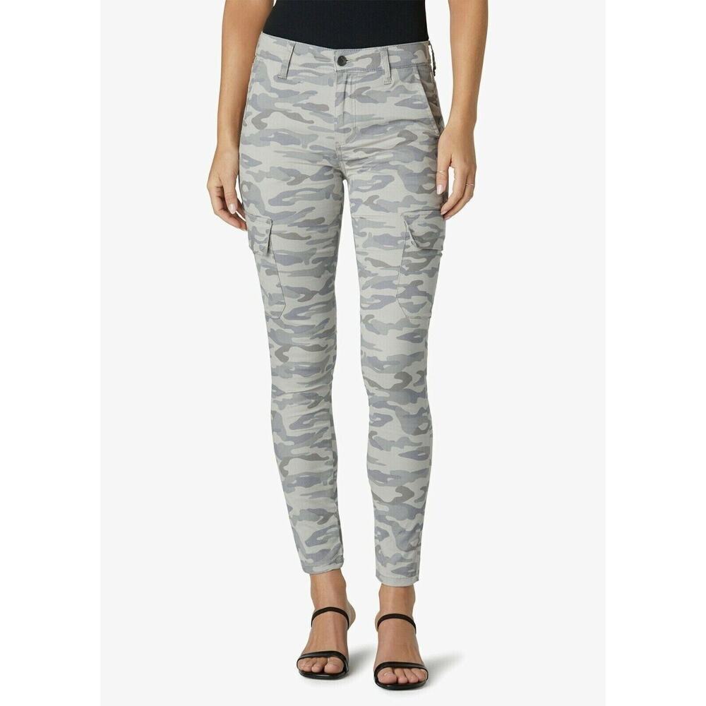 Joe's Jeans Women's Skinny ankle Cargo Pants In Soft Grey Camo Size 25 MSRP $198